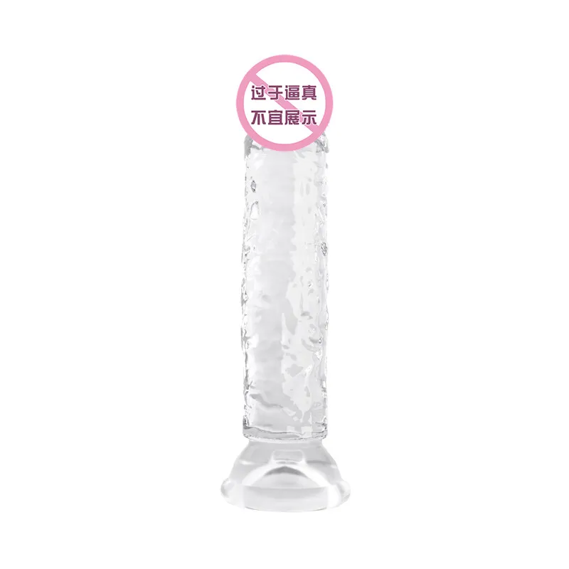 Crystal Clear Transparent Dildo with Suction Cup – Realistic Silicone Penis for Women, Realistic Feel, Phthalate-Free & Waterproof Adult Sex Toy